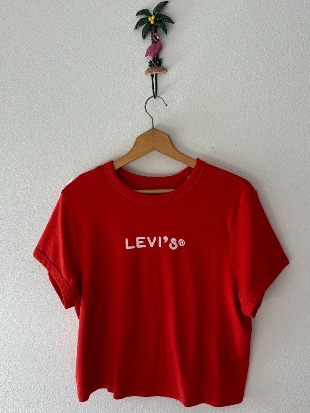 Levi’s Women’s Perfect Logo T-Shirt Red White Logo Plus Size 3X NWT